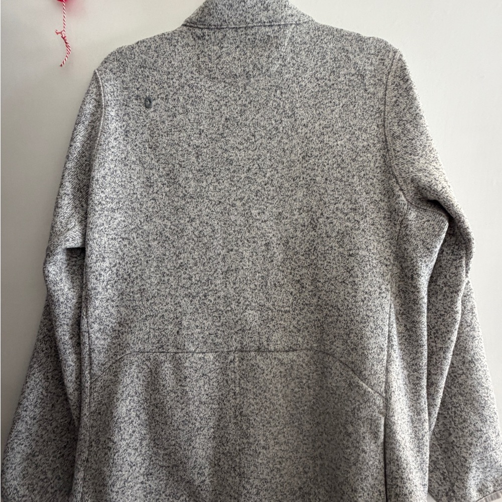 Figs On-Shift Sweater Knit Women's Gray Fleece Jacket $98 sz XL zip scrubs - Picture 11 of 12